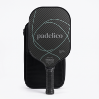 Nouvelle pagaie de pickleball personnalisée en fibre de carbone 2027 avec surface rugueuse et épaisseur de 14 mm ou 16 mm pour le jeu professionnel sur terrain