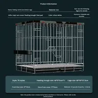 Grand Poulailler Moderne en Métal Épaissi Écologique Noir Toutes Saisons, Cage d'Élevage Pliable d'Extérieur avec Bouton Solide