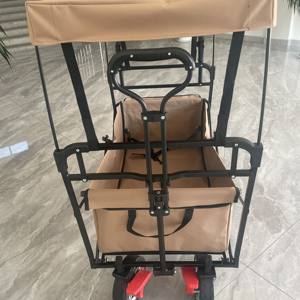 <span class=keywords><strong>2025</strong></span> Chariot utilitaire pliable à quatre roues de haute qualité pour petits animaux de compagnie Canopy OEM plate-forme personnalisable charge 100kg - Product Image 3