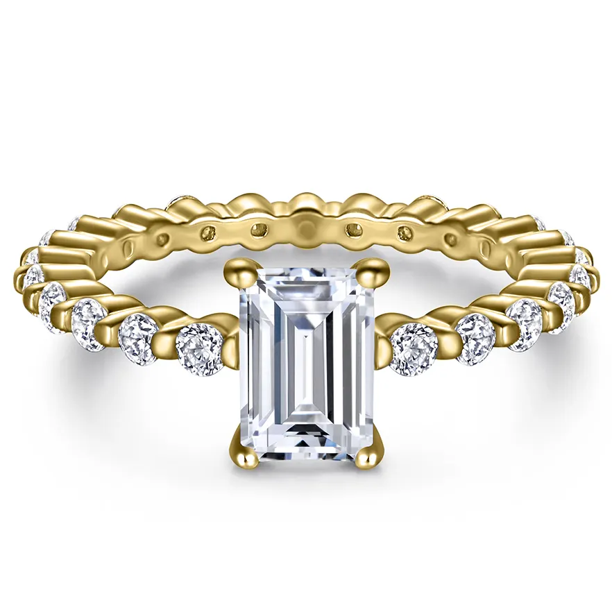 Gold Rings Price Moissanite Ring 18k Gold Bridal Jewelry Women Wedding Rings