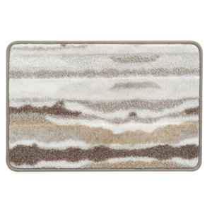 Alfombra de Baño Rectangular a Rayas de Poliéster Absorbente Antideslizante Estilo Americano - Product Image 1