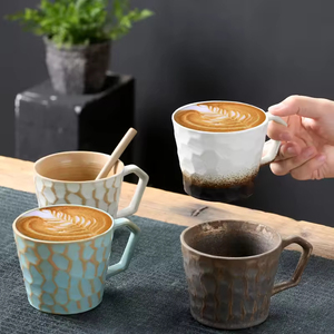 แก้วกาแฟเซรามิกเคลือบลายการ์ตูนทันสมัย - ปรับแต่งสีและโลโก้ได้ เหมาะเป็นของขวัญสำหรับงานปาร์ตี้ ใช้ในออฟฟิศได้ ความจุ 301-400 มล. - Product Image 2