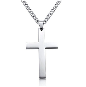 트렌드 패션 간단한 금속 십자가 펜던트 목걸이 종교 예수 장식품 unisex 크로스 목걸이 - Product Image 3