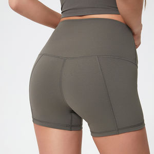 Vente en gros Short de fitness femme taille haute séchage rapide course athlétisme yoga motard gym lifting des fesses - Product Image 3