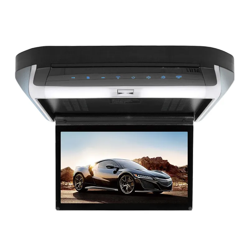 Junsun — lecteur DVD de voiture 10 pouces, avec port USB SD MP5, transmetteur FM IR, pour jeux vidéo sans fil, à monter au plafond