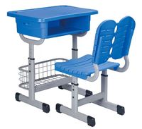 Ensemble de bureau et chaise d'écolier réglable, écologique et durable pour salles de classe et salons