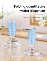 Pompe à eau électrique portable alimentée par USB avec boîtier en plastique pour utilisation en camping-car, conçue pour l'eau en bouteille.