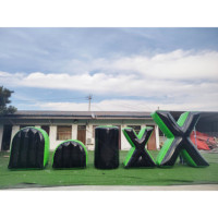 Ensemble de bunkers gonflables commerciaux pour paintball, obstacles tactiques en PVC étanches à l'air pour laser game et jeu de billes de gel