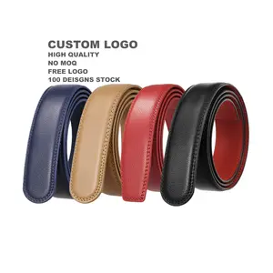 Athosline Custom Logo Colors Men's Leather Belt 35mm Ratchet Auto Lock Buckles Cow Hide Material Custom Colors