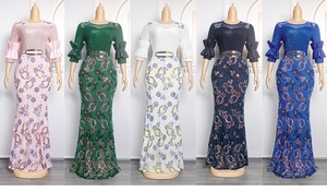 2022 <span class=keywords><strong>natale</strong></span> nuovi arrivi africani abiti da sera <span class=keywords><strong>donna</strong></span> paillettes abito da festa elegante alla moda abito sottile - Product Image 6