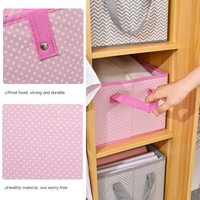 Boîte de rangement de placard avec logo personnalisé Boîte de rangement pliable pour vêtements Boîte de rangement pliable avec poignée Organisateur Tiroir Conteneur