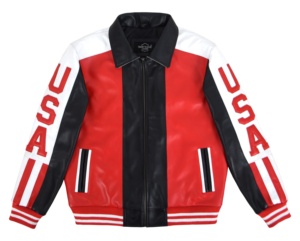 Veste pour homme en cuir Nappa noir et rouge 100% véritable, sur mesure, marque privée, OEM, vente en gros, style streetwear de luxe - Product Image 1
