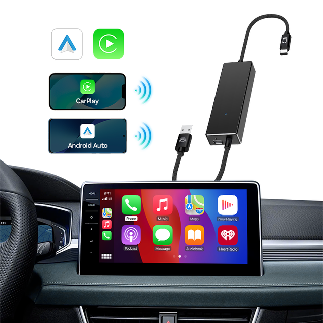 OEM Wireless Carplay Mirroring Adapter for Car Mirror Link USB Dongle Custom Packaging Wholesale Factory Distributor