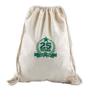 20X45Cm Large Durable Recyclable Cotton Natural Custom Logo Accept Drawstring Backpack for Essential Oil Perfume & Shampoo - Product Image 3
