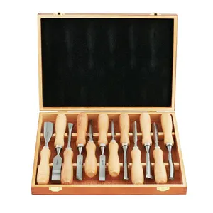 Jeu d'outils de <span class=keywords><strong>ciseau</strong></span> <span class=keywords><strong>à</strong></span> <span class=keywords><strong>bois</strong></span> 10 pièces <span class=keywords><strong>ciseau</strong></span> robuste, guide d'affûtage, pierre <span class=keywords><strong>à</strong></span> aiguiser avec boîte de rangement pour menuisier ou menuiserie - Product Image 1