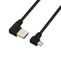 Câble Micro USB coudé à 90 degrés de haute qualité, mâle vers femelle, pour la charge et la synchronisation des données des téléphones Android