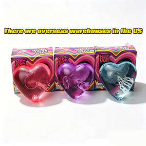 <b>Heart</b> <b>Shaped</b> Slow Rising Sensory Fidget Squishy Toys Needoh Nice Cube Stress Decompression Toy for Kids - Product Image 1