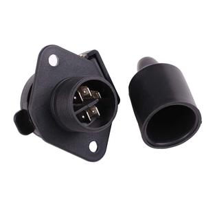 3 Pin Trailer <b>Plug</b> Socket 12V RV <b>Adapter</b> With Cover For Taillight Signal Connector - Product Image 2