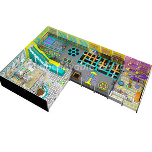 Gran parque de trampolín interior con pozo de espuma Diversión divertida Parque de trampolín <span class=keywords><strong>Curso</strong></span> de cuerda interior - Product Image 1