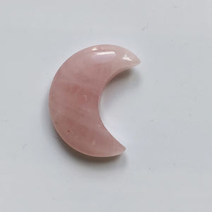 Pierre naturelle 30mm sculpture croissant de lune pierre précieuse Quartz Rose Quartz améthyste cristal lune artisanat pour la décoration - Product Image 5