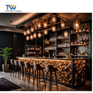 Bancore <span class=keywords><strong>Bar</strong></span> di Lusso Personalizzato Europeo da Cocktail e Whisky in Pietra per Discoteca con Cassa e Luce a LED - Product Image 2