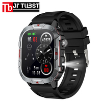 Reloj Inteligente C40 Pro para Hombre, Pantalla Táctil Completa de 2.19 Pulgadas para Contestar Llamadas por BT, Monitor de Actividad Física, Android, Linterna LED para Exteriores, C40Pro