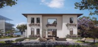 Villa préfabriquée moderne et minimaliste en acier léger pour maison de vacances rurale auto-construite