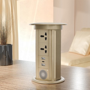 Desk <strong>Pop</strong> <strong>up</strong> Power UK Socket with 10W Wireless Charge IP44 Waterproof <strong>Pop</strong> <strong>up</strong> <strong>Electrical</strong> <strong>Outlets</strong> Fast Charging 18W USB and Type C - Product Image 1