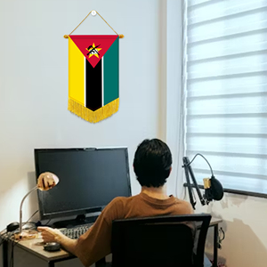 Wholesale Mini Pennant Car Flags Mozambique Wall Decor <b>Small</b> Ornaments Hanging Digital Printing Satin Material - Product Image 3