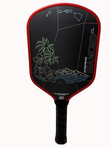 Nouvelle pagaie de pickleball en fibre de carbone, style 16 mm, noyau alvéolé mat pressé à chaud, motif montagne, rectangulaire, coins arrondis - Product Image 6