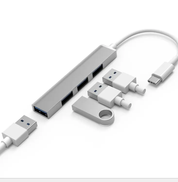 Type C HUB 4 Port USB-C to USB 3.0 Splitter Converter OTG Adapter Cable for Macbook Pro iMac PC Laptop Notebook Accessories