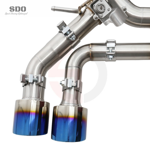 Échappement complet SDO pour VW <span class=keywords><strong>Golf</strong></span> 7R/7.5R MK7/MK7.5 2.0T 2012-2020 SS304 Performance Catback avec Downpipe Droit et Embouts Bleus Brûlés - Product Image 6