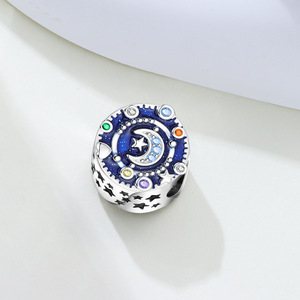 DIY white copper sun and moon trajectory <b>beaded</b> <b>bracelet</b>, jewelry, pendant, women's jewelry - Product Image 2