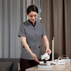 Uniformes <span class=keywords><strong>de</strong></span> Limpieza para Hotel, Impermeables y Transpirables, <span class=keywords><strong>de</strong></span> Poliéster/Algodón, para Personal Unisex, Manga Corta, Tallas L-5XL, para Uso <span class=keywords><strong>de</strong></span> Limpieza - Product Image 2