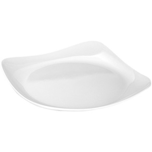 Ensemble d'assiettes carrées en mélamine blanches en plastique pour usage commercial dans les restaurants et services de restauration hôtelière - Product Image 5