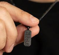 Loveher bijoux et nous vous avons créé en paires étiquettes collier hommes conception 2025 nouveau style en gros nom personnalisé logo islamique 18k