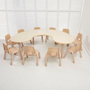 Ensemble de meubles Montessori pour la maternelle, table et chaises en bois massif pour la maternelle, la <span class=keywords><strong>garderie</strong></span>, la maternelle, ensemble de table d'apprentissage pour enfants - Product Image 6