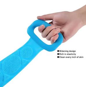 1pc Silicone Brushes <strong>Bath</strong> Towel <strong>Scrubber</strong> Rubbing Back Peeling Massage Shower Belt Extended Skin Clean Brush Bathroom Accessories - Product Image 4