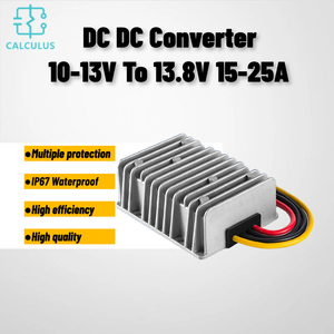 Regulador de Voltaje Calculus, Convertidor Elevador de Voltaje de 12V a 13.8V, Módulo Transformador de 1-30A con Certificación CE - Product Image 5