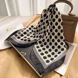 70 New Small <b>Towel</b> Polka Dot Simple Emulation Silk All-Match Women's Square Professional Scarf - Product Image 6