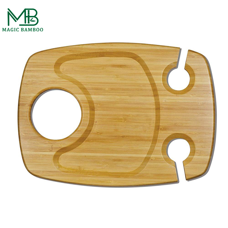 Сделанный на заказ высококачественный натуральный Портативный Открытый обед для вина Бамбуковый стол для пикника мини-барный стол