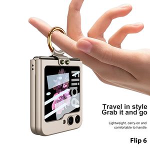 GKK Étui rigide de luxe givré pour téléphone PC avec anneau de support pour Samsung Galaxy <span class=keywords><strong>Z</strong></span> <span class=keywords><strong>Flip</strong></span> 6 5 <span class=keywords><strong>4</strong></span> - Product Image 4