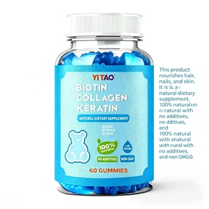 Caramelos blandos de biotina con vitaminas y minerales de marca propia - apoyo para el crecimiento del cabello y la salud de la piel como suplemento para la salud. - Product Image 4