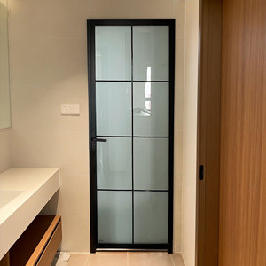 Cửa phòng tắm hiện đại bằng kính nhôm chống thấm, cửa trượt xếp nội thất đặt làm theo yêu cầu - Product Image 1