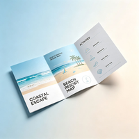 Brochures et dépliants A5 personnalisés de haute qualité en carton fantaisie, impression recyclable, plastification numérique, promotion de la marque