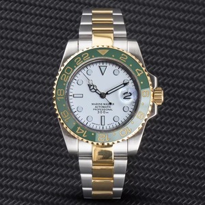 Đồng hồ cho nam nh35 phong trào 40mm Sub trường hợp màu xanh lá cây sáng Sapphire kính trắng quay số màu xanh tay tự động cơ khí đồng hồ đeo tay - Product Image 3