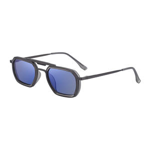 KSL-98414 Lunettes de soleil carrées pour hommes, monture noire, protection UV400, monture en plastique et métal, pare-soleil de classe 2 pour utilisation en extérieur - Product Image 3