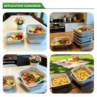 Barquette jetable en aluminium alimentaire, compatible four et friteuse à air chaud