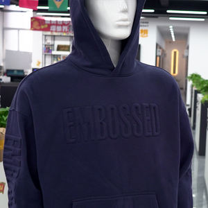 Sweat-shirt unisexe à capuche de haute qualité, en tissu épais, avec boutons en relief 3D, coupe ample et épaules tombantes, pour l'hiver - Product Image 3