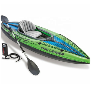 B07 <span class=keywords><strong>INTEX</strong></span> 68305 Challenger <span class=keywords><strong>K1</strong></span> <span class=keywords><strong>Kayak</strong></span> para 1 persona con 1 paleta inflable pesca Mar <span class=keywords><strong>Kayak</strong></span> scooter - Product Image 4
